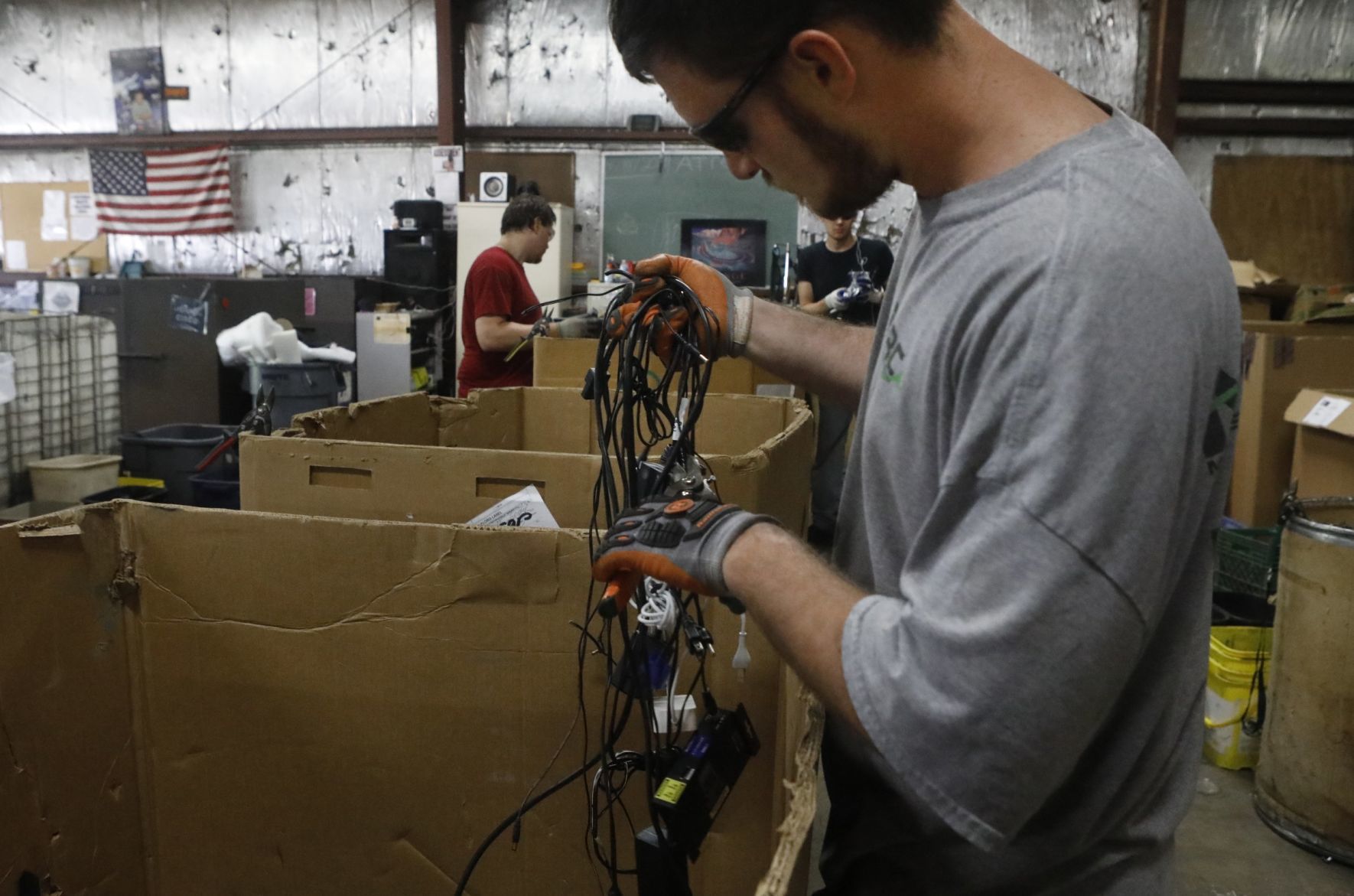 Midwest Recycling Center de-manufactures almost anything electronic